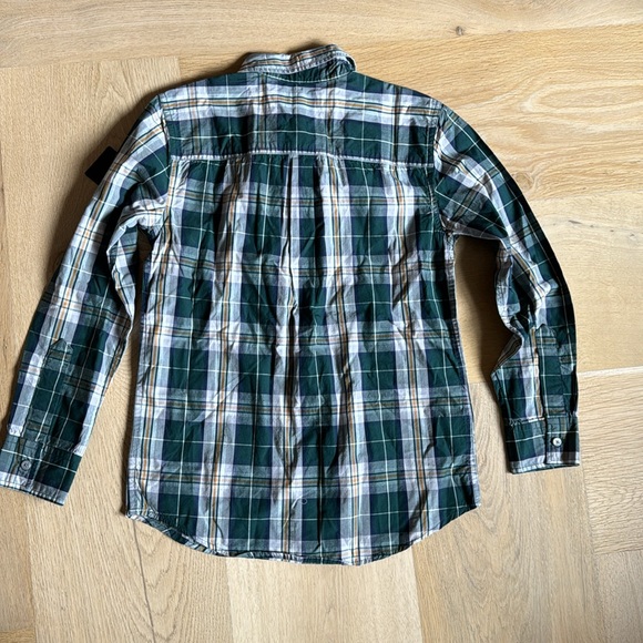 NEW WITH TAG boys Button down shirt from Nordstrom, Hunter green plaid size 8-10 - Picture 4 of 4